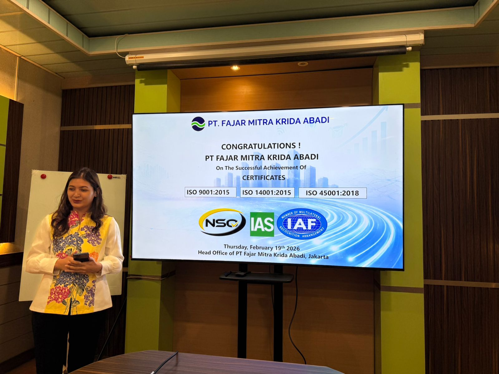 Famika Resmi Terima Sertifikat ISO 9001, ISO 14001, dan ISO 45001 1