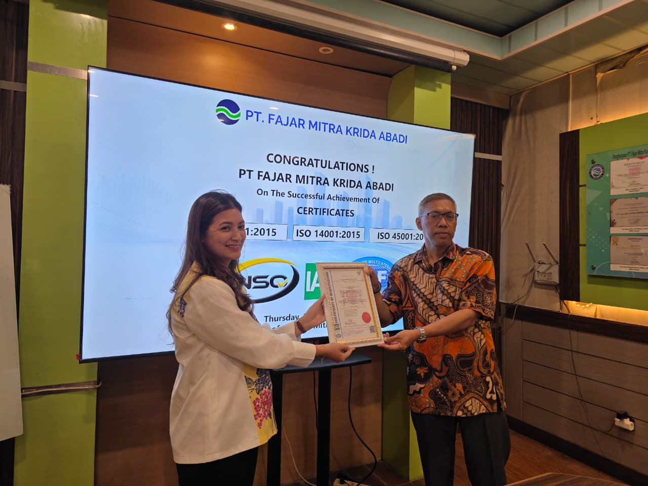 Famika Resmi Terima Sertifikat ISO 9001, ISO 14001, dan ISO 45001 3