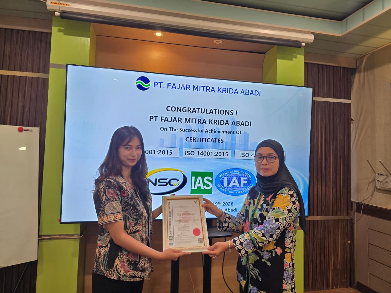 Famika Resmi Terima Sertifikat ISO 9001, ISO 14001, dan ISO 45001 5